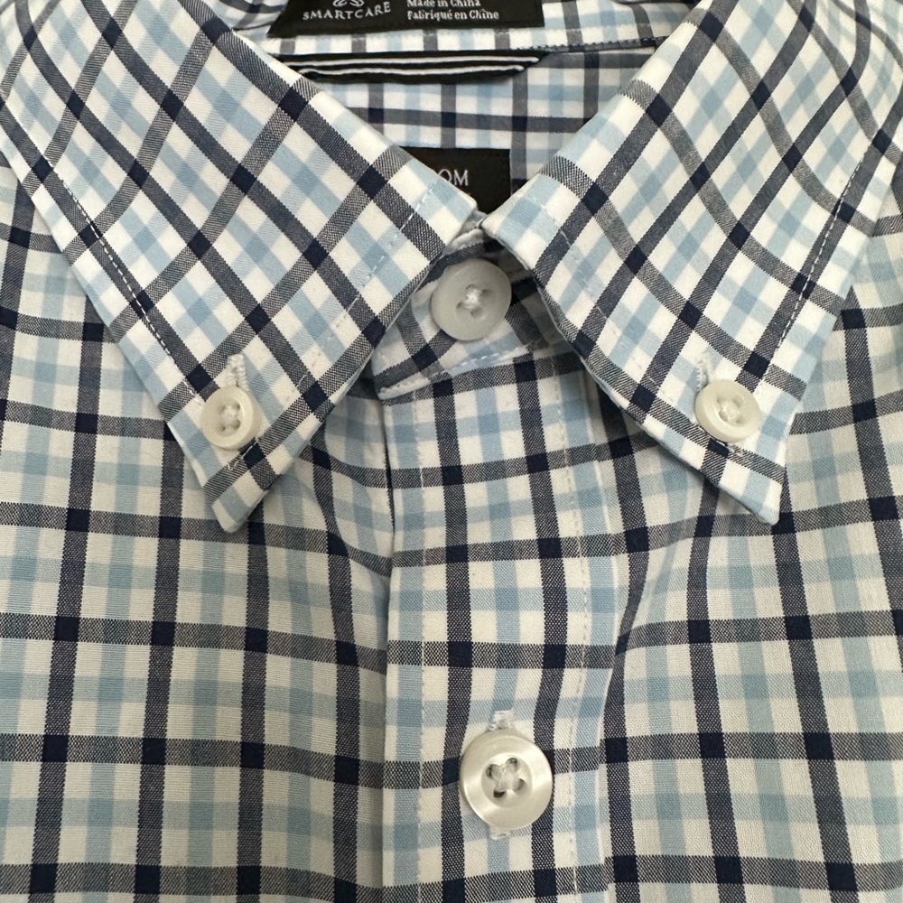 Men's NORDSTROM Blue Checkered Shirt